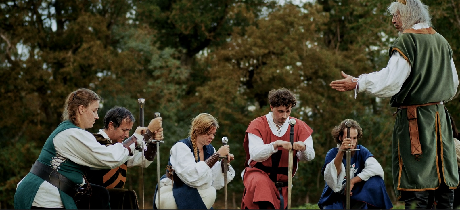 chevaliers à genoux